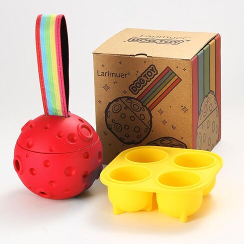 لعبة مضغ الكلب القابلة للملء من لاريموير، صينية علاج لأغذية الكلاب المجمدة، لعبة علاج مطاطية قابلة للملء بنفسك وقوالب سيليكون، ألعاب تحفيز مضغ قوية (أخضر) in Kuwait