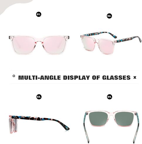 Polarized Sunglasses Womens Men Vintage Sun glasses Square Trendy Classic Simple Fashion Retro in Saudi Arabia