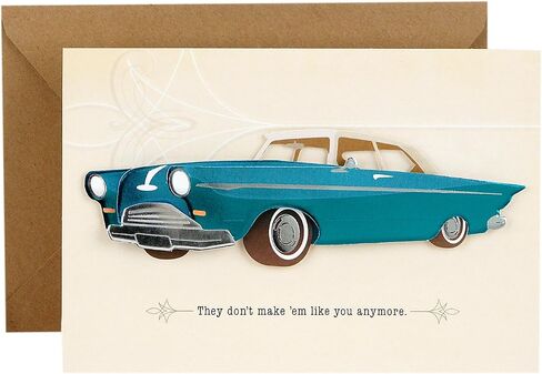 Hallmark Signature Father's Day Card (Vintage Classic Car, Don't Make 'Em Like You Anymore), (599FFW9632) in Saudi Arabia