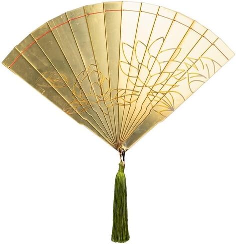 Gerrit Cosplay Fan with Anime Costume Prop Folding Fan Pendant Gold for Adult in Saudi Arabia