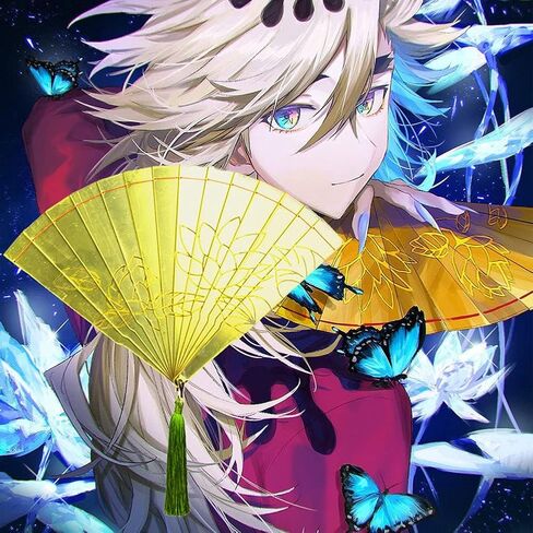Gerrit Cosplay Fan with Anime Costume Prop Folding Fan Pendant Gold for Adult in Saudi Arabia