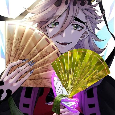 Gerrit Cosplay Fan with Anime Costume Prop Folding Fan Pendant Gold for Adult in Saudi Arabia