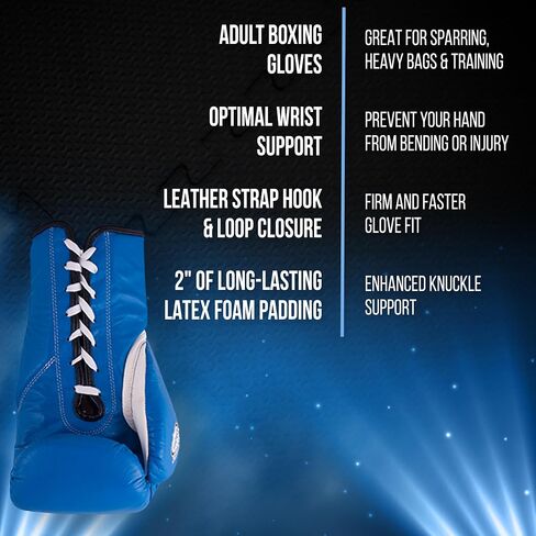 CLETO REYES Safetec Professional Competition Boxing Gloves for Men and Women, MMA, Kickboxing, Muay Thai, Lace Up in Kuwait