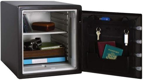 SentrySafe Fireproof Money Safe with Shelf and Impact Resistance, Ex: 17.8 x 16.3 x 19.3 in, Black in Saudi Arabia