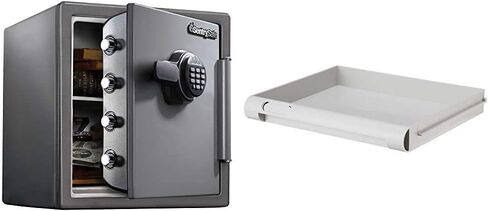 SentrySafe Fireproof Money Safe with Shelf and Impact Resistance, Ex: 17.8 x 16.3 x 19.3 in, Black in Saudi Arabia