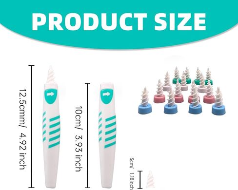 16 قطعة لإزالة شمع الأذن، أداة إزالة حلزونية، مجموعة شمع الأذن قابلة لإعادة الاستخدام، منظف آمن لتنظيف الكاميرا، سيليكون ناعم واستبدال مرن، بديل قابل للغسل، يحتوي على منظف مزيل شمع الأذن in Kuwait