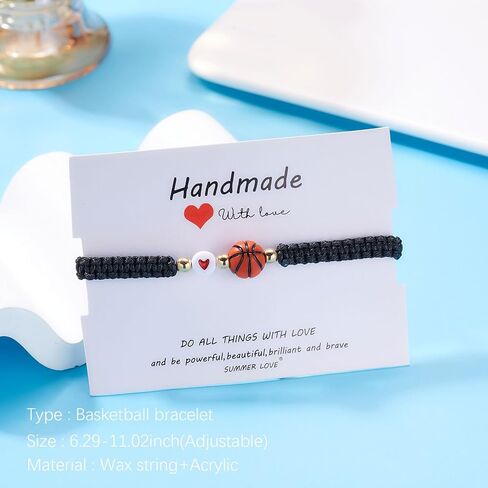 To My Son Bracelet from Mom Soccer Stuff Handmade Gift Baseball Basketball Football Soccer Volleyball Gifts for Him Birthday Gifts for Boys Men in Saudi Arabia