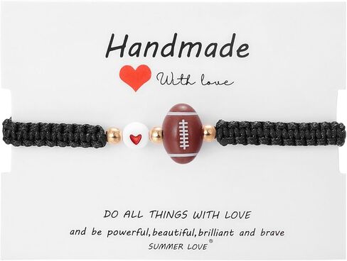 To My Son Bracelet from Mom Soccer Stuff Handmade Gift Baseball Basketball Football Soccer Volleyball Gifts for Him Birthday Gifts for Boys Men in Saudi Arabia