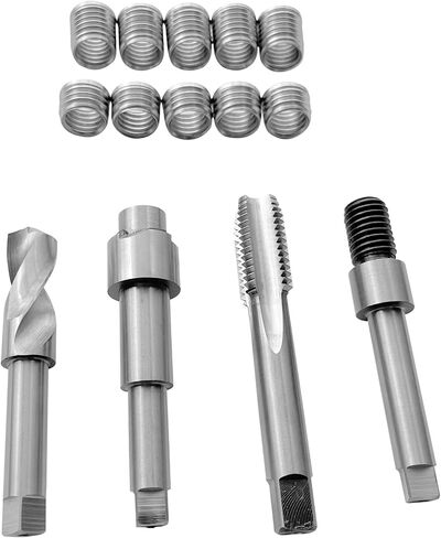 طقم إصلاح الخيوط بمقاسين 5/8-11 بوصة (بما في ذلك 5 إدخالات من الفولاذ المقاوم للصدأ بطول 0.5 بوصة، و5 إدخالات من الفولاذ المقاوم للصدأ بطول 0.75 بوصة) in Kuwait