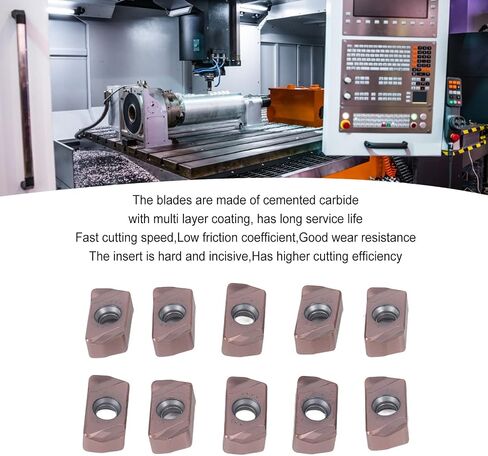 10 Pcs Turning Inserts Carbide CNC Inserts Lathe Turning Finishing Inserts with Coating (SEKT1204) in Saudi Arabia