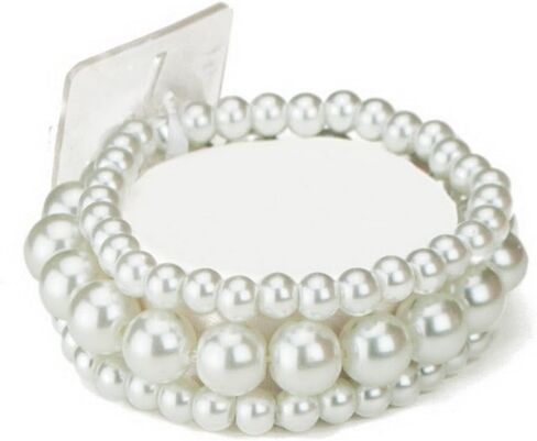 Bubble Pearl Beaded Corsage Wristlet in Sugar White in Saudi Arabia