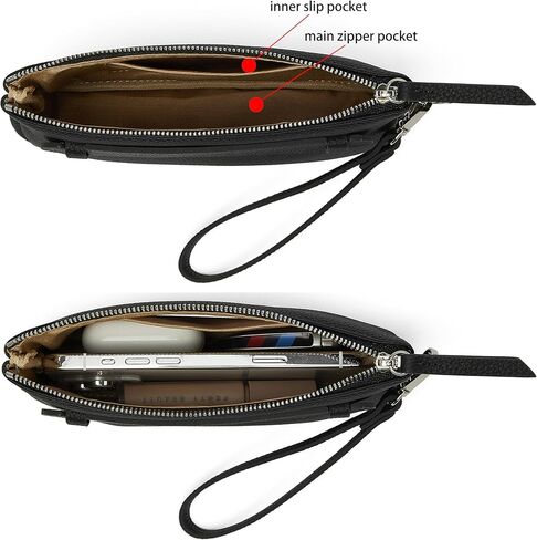 دوريس آند جاكي حقيبة يد نسائية صغيرة من الجلد بسحاب مع حزام قابل للإزالة in Kuwait