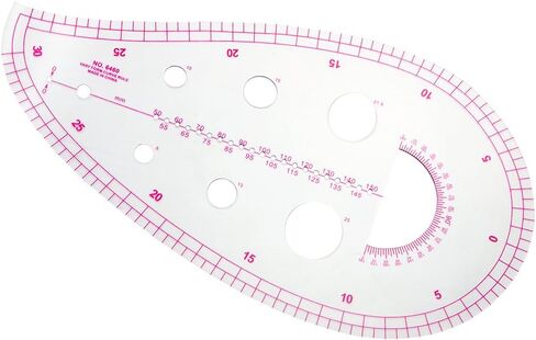 BUDDE Sew French Curve Metric Ruler - 4 Style Fashion Clear Metric Sewing Ruler Set, French Curve Pattern Ruler Kit for Beginners Tailors Designers in Saudi Arabia
