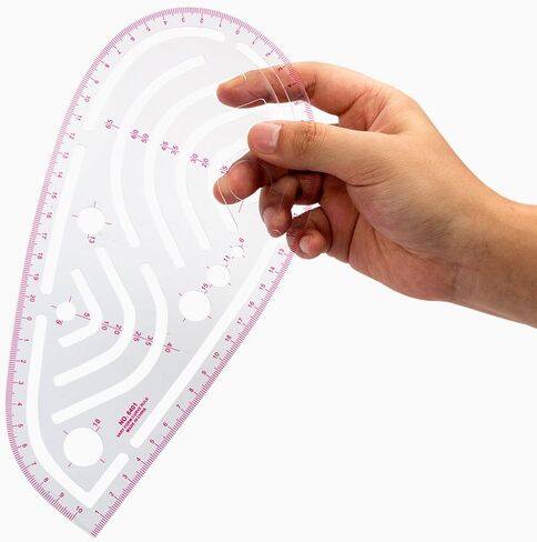BUDDE Sew French Curve Metric Ruler - 4 Style Fashion Clear Metric Sewing Ruler Set, French Curve Pattern Ruler Kit for Beginners Tailors Designers in Saudi Arabia