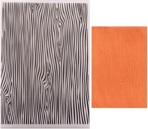 Woodgrain Texture Plastic Embossing Folders for Cards Making Woodgrain Embossing Folder for DIY Paper Crafts Scrapbooking Polymer Clay Decoration in Saudi Arabia