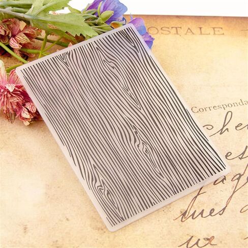 Woodgrain Texture Plastic Embossing Folders for Cards Making Woodgrain Embossing Folder for DIY Paper Crafts Scrapbooking Polymer Clay Decoration in Saudi Arabia