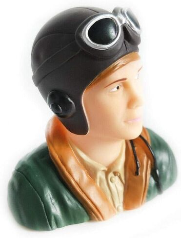 طائرة مزودة بجهاز للتحكم عن بُعد لعبة طيار الحرب العالمية الثانية شخصية الطيار لطائرة RC طراز L44 × W23 × H40mm 1/9 مقياس الطيارين الجيش الأخضر 1 قطعة in Kuwait