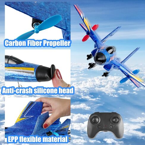 RC Plane Model SU-27 2.4Ghz 6-Axis Gyro Remote Control Airplane Rc Airplane for Beginners Family Toys for Outdoor Activities (Red) in Saudi Arabia