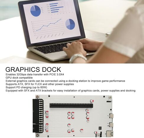 بطاقة رسومات خارجية لمحطة إرساء الرسومات TH3P4G3 لجهاز Thunderbolt GPU Dock 3/4 للكمبيوتر المحمول، ATX، SFX لإمدادات الطاقة المرنة وغيرها، شحن 60 وات PD in Kuwait