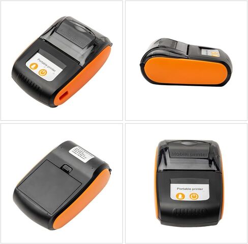 Portable Receipt Printer,58mm Mini Thermal Printing Wireless BT USB Mobile Printer with 2 Inch Thermal Paper Roll Compatible with Android/iOS/Windows System for Small Business Restaurant in Saudi Arabia