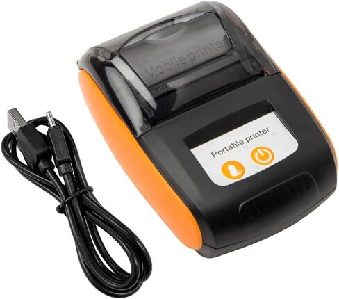 Portable Receipt Printer,58mm Mini Thermal Printing Wireless BT USB Mobile Printer with 2 Inch Thermal Paper Roll Compatible with Android/iOS/Windows System for Small Business Restaurant in Saudi Arabia