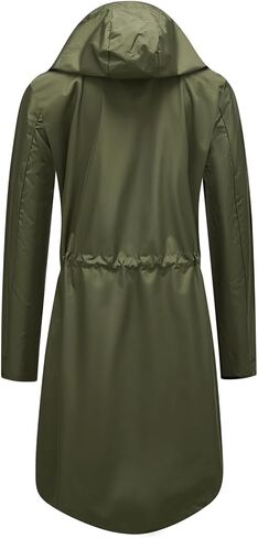 Lu's Chic Women's Rain Jackets Anorak Waterproof Casual Military Utility Outdoor Fall Hood in Kuwait