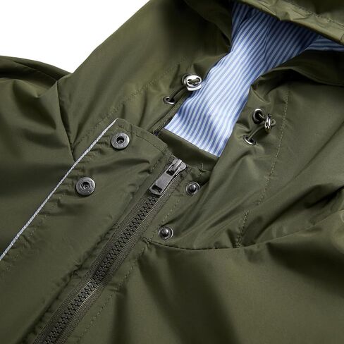 Lu's Chic Women's Rain Jackets Anorak Waterproof Casual Military Utility Outdoor Fall Hood in Kuwait