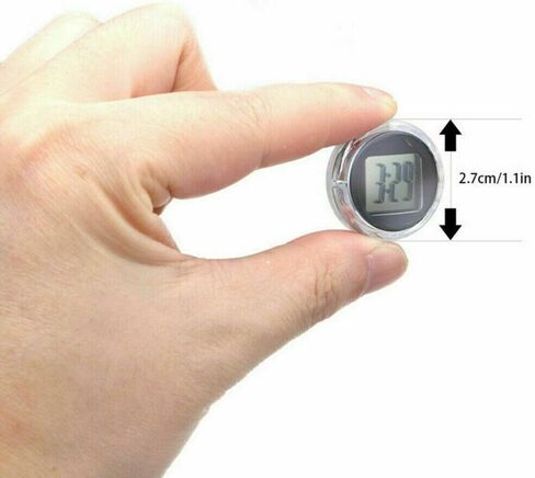 KAYNO قطعة واحدة من ساعات الدراجات النارية الصغيرة المقاومة للماء والتثبيت على الدراجة النارية وساعات رقمية للمركبات والسيارات والسيارات وسيارات الدفع الرباعي والمزيد بقطر 1.1، وإكسسوارات المقود الرياضية القوية in Kuwait