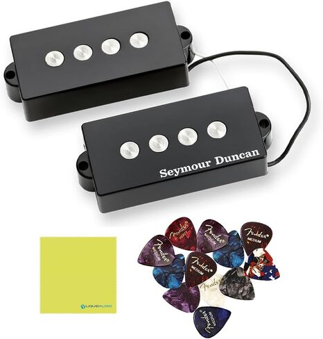 Seymour Duncan Quarter Pound™ P-Bass 4 String Pickup Bundle w/ 12x Fender Guitar Picks, and Liquid Audio Polishing Cloth in Saudi Arabia
