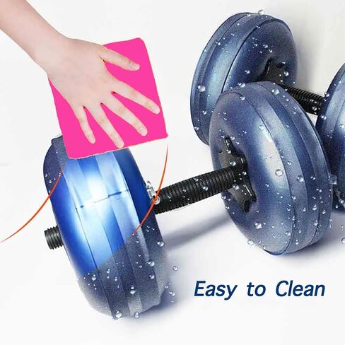 مجموعة دمبل مملوءة بالماء، أوزان مملوءة بالماء قطعتين/مجموعة، أوزان سفر محمولة، دمبل سفر محمول من مادة PVC بوزن 8-10 كجم، تدريب القوة، بناء الجسم وتشكيل الجسم in Kuwait