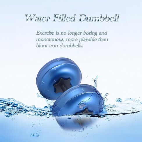 مجموعة دمبل مملوءة بالماء، أوزان مملوءة بالماء قطعتين/مجموعة، أوزان سفر محمولة، دمبل سفر محمول من مادة PVC بوزن 8-10 كجم، تدريب القوة، بناء الجسم وتشكيل الجسم in Kuwait