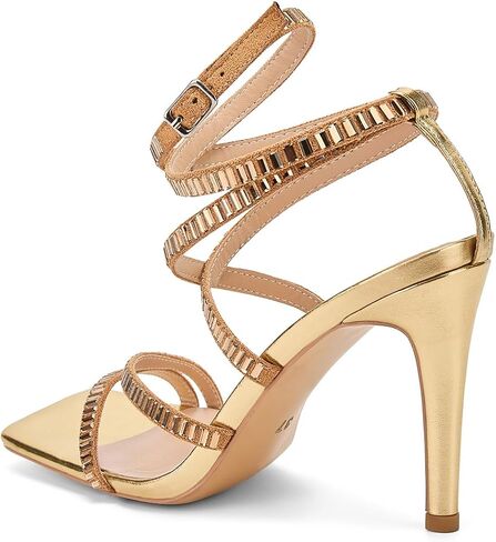 Women's Lace Up Heels Tie Up Square Open Toe Stiletto High Heeled Sandals Rhinestone Strappy Sexy Party Shoes in Saudi Arabia