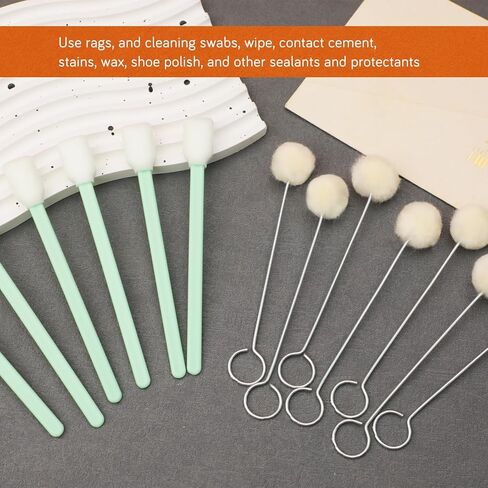 50 قطعة من دوبر الصوف، فرشاة صبغ جلدية، دابر جلدي مع 30 قطعة من أعواد تنظيف لصبغ الجلود، مشاريع صناعة الجلود اليدوية in Kuwait