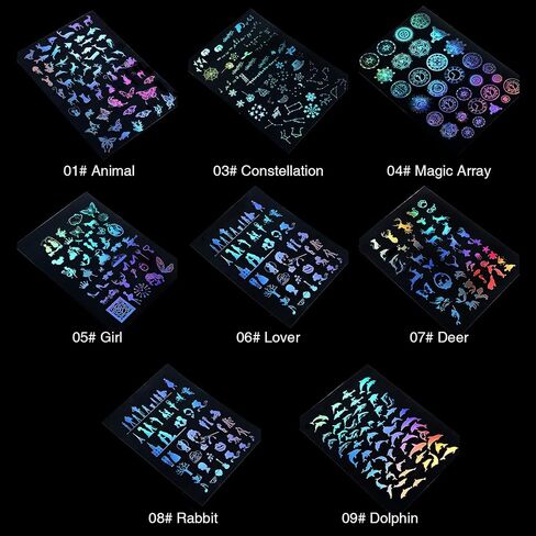 25 Sheet Resin Art Supplies Kit Resin Transparent Stickers Resin Stickers for Silicone Resin Molds Resin Crafts Materials with Holographic Clear Film for Resin Craft DIY Jewelry in Assorted Shapes in Saudi Arabia