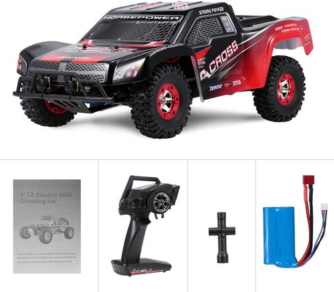 سيارة Goolsky WLtoys 12423 RC، سيارة تحكم عن بعد بمقياس 1/12 2.4 جيجا هرتز، شاحنة كهربائية رباعية الدفع ذات دورة قصيرة RTR RC in Kuwait