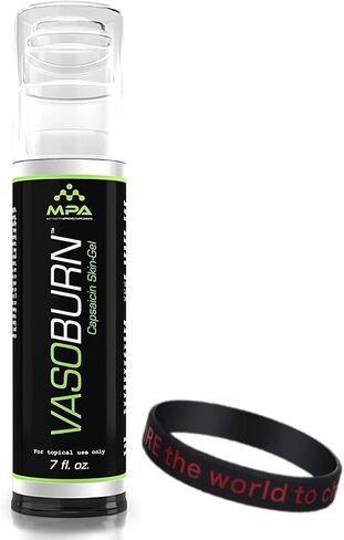 SleekMax, MPA Vasoburn Capsaicin Skin-Gel Pump Bottle, Targets Stubborn Areas, Capsaicin Cream, yohimbine Cream, bundle with a Motivational Wristband Bracelet to motivate and support you (7 oz.) in Saudi Arabia