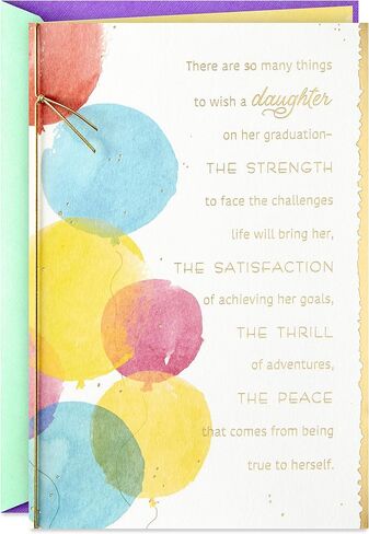 Hallmark Graduation Card for Daughter (Congratulations with Love) (559GGJ4079) in Saudi Arabia