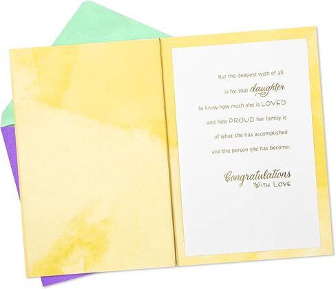 Hallmark Graduation Card for Daughter (Congratulations with Love) (559GGJ4079) in Saudi Arabia