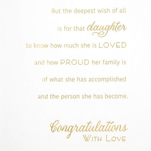 Hallmark Graduation Card for Daughter (Congratulations with Love) (559GGJ4079) in Saudi Arabia