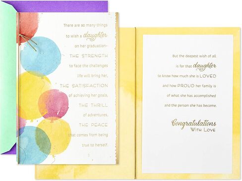 Hallmark Graduation Card for Daughter (Congratulations with Love) (559GGJ4079) in Saudi Arabia