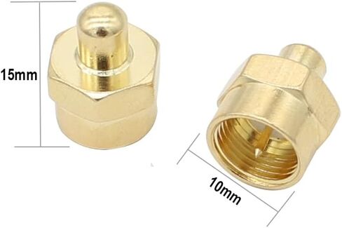 exgoofit Coax Cable Caps Cover Gold Pated, F Type 75ohm Terminator, 4-Pack Coax Terminator Caps for Ports on Splitter, AMP, Coaxial Cable, Antenna … in Saudi Arabia