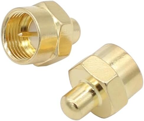 exgoofit Coax Cable Caps Cover Gold Pated, F Type 75ohm Terminator, 4-Pack Coax Terminator Caps for Ports on Splitter, AMP, Coaxial Cable, Antenna … in Saudi Arabia
