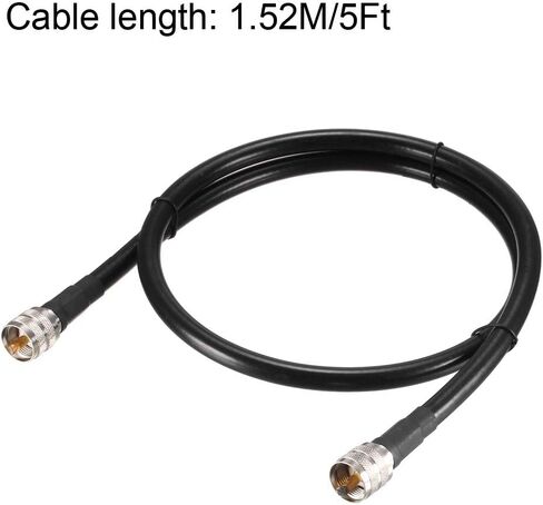 UHF ذكر PL-259 إلى UHF ذكر PL-259 خسارة منخفضة RG213 كابل توصيل محوري 0.3 متر/1 قدم in Kuwait