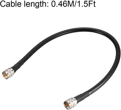 UHF ذكر PL-259 إلى UHF ذكر PL-259 خسارة منخفضة RG213 كابل توصيل محوري 0.3 متر/1 قدم in Kuwait