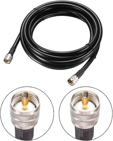 UHF ذكر PL-259 إلى UHF ذكر PL-259 خسارة منخفضة RG213 كابل توصيل محوري 0.3 متر/1 قدم in Kuwait