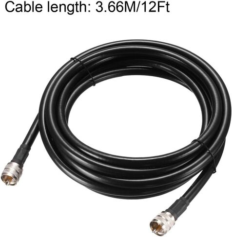 UHF ذكر PL-259 إلى UHF ذكر PL-259 خسارة منخفضة RG213 كابل توصيل محوري 0.3 متر/1 قدم in Kuwait