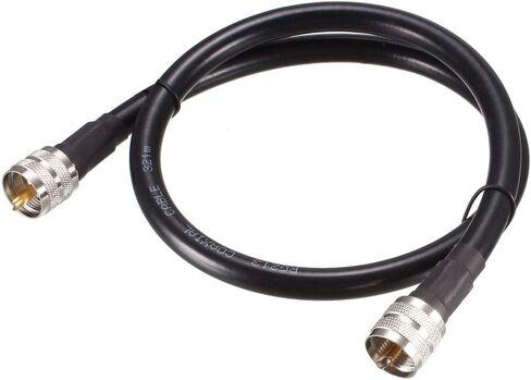 UHF ذكر PL-259 إلى UHF ذكر PL-259 خسارة منخفضة RG213 كابل توصيل محوري 0.3 متر/1 قدم in Kuwait