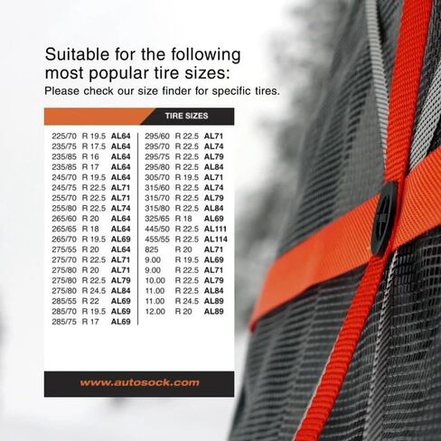 AUTOSOCK AL89 Size-AL89 Tire Chain Alternative in Saudi Arabia