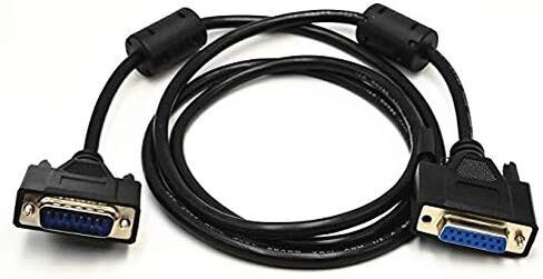 BULUSHI 5Ft DB15 15 دبوس ذكر إلى أنثى موصل تمديد كابل الحبل الأسود in Kuwait