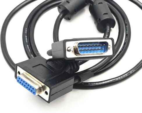 BULUSHI 5Ft DB15 15 دبوس ذكر إلى أنثى موصل تمديد كابل الحبل الأسود in Kuwait